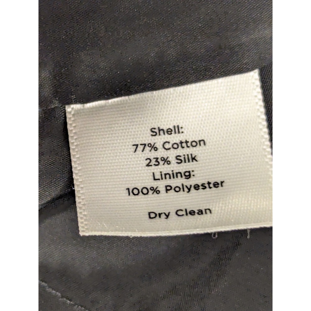 Talbots Petites Black Cotton Silk Checkerboard Sheath Dress‎ 4P Sleeveless LBD - Picture 6 of 6